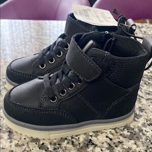 Kids Black High-Top Sneakers/ boots